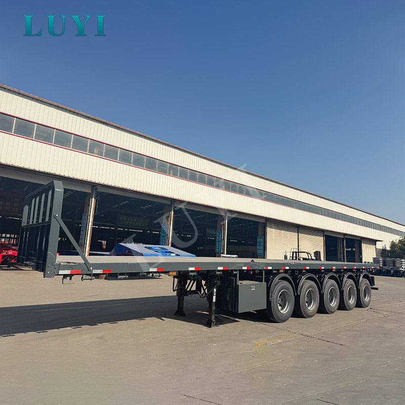 5nápravový valníkový návěs 13.6M pro přepravu kontejnerů