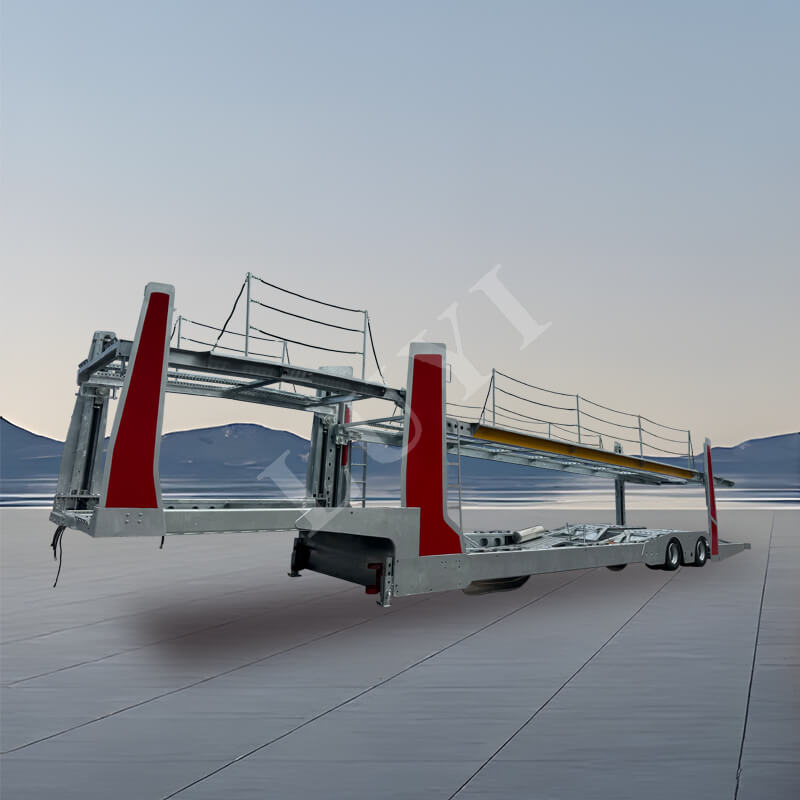 Dvounápravový 17metrový typ zdvihu Dvoupatrový přepravník automobilů Dvounápravový 17metrový typ zdvihu Dvoupatrový přepravník automobilů