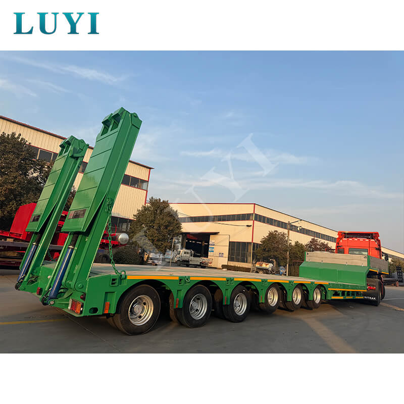 Vyrobeno v Shandong, Čína! Šestinápravový návěs podvalníku Luyi dodaný do Súdánu