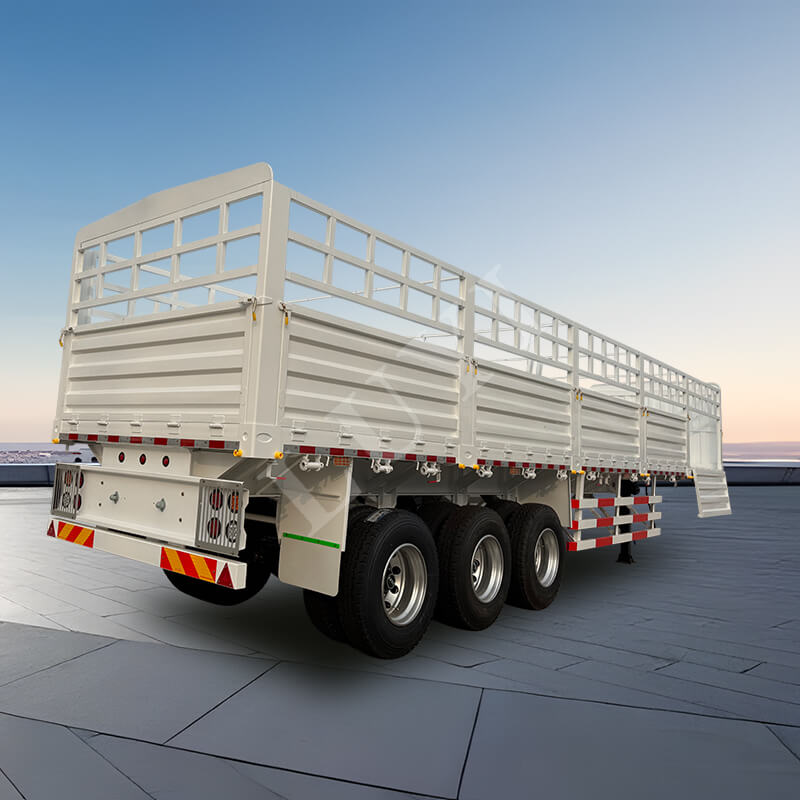 3nápravový 1,5metrový boční návěs pro přepravu 80tunového multifunkčního nákladního návěsu s boční stěnou