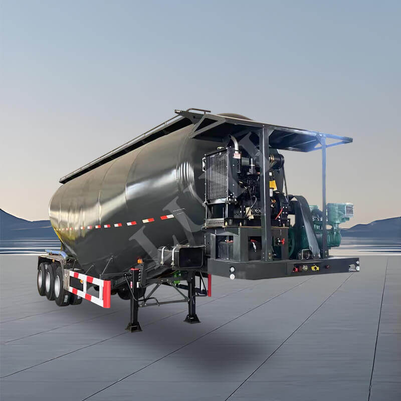 3-nápravový návěs s cisternou na cement 35 metrů krychlových