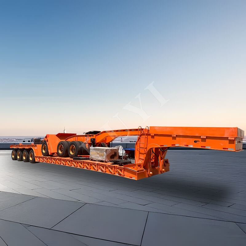 4nápravový 100tunový návěs s husím krkem Nízký návěs