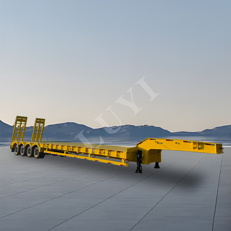 4nápravový 80tunový přívěs s husím krkem Lowboy