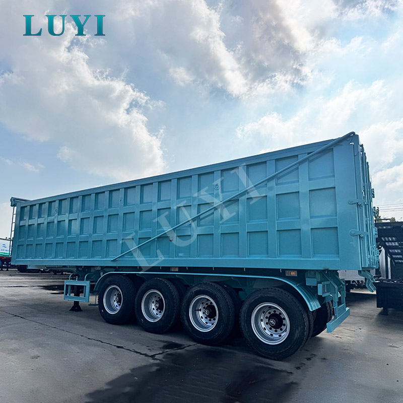 4nápravový 80tunový sklápěcí přívěs se zadním sklápěním
