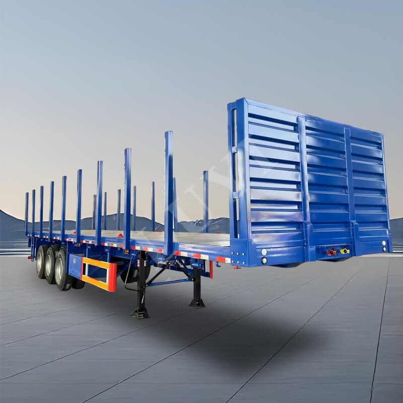 40ft 50tunový 3nápravový ocelový valníkový návěs