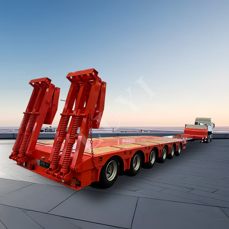 6nápravový přívěs, 80 tun, 100 tun, 120 tun husí krk, zatahovací nízkopodlažní přívěs