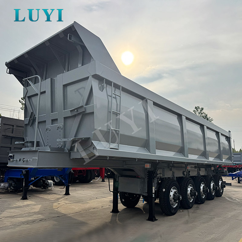 LUYI Šedý Pětiosý Zadní sklápěcí návěs LUYI Šedý Pětiosý Zadní sklápěcí návěs