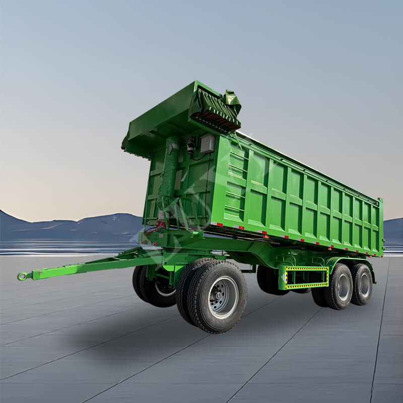 Dvouosý obdélníkový 30/50 krychlový návěs se zadním vykládáním